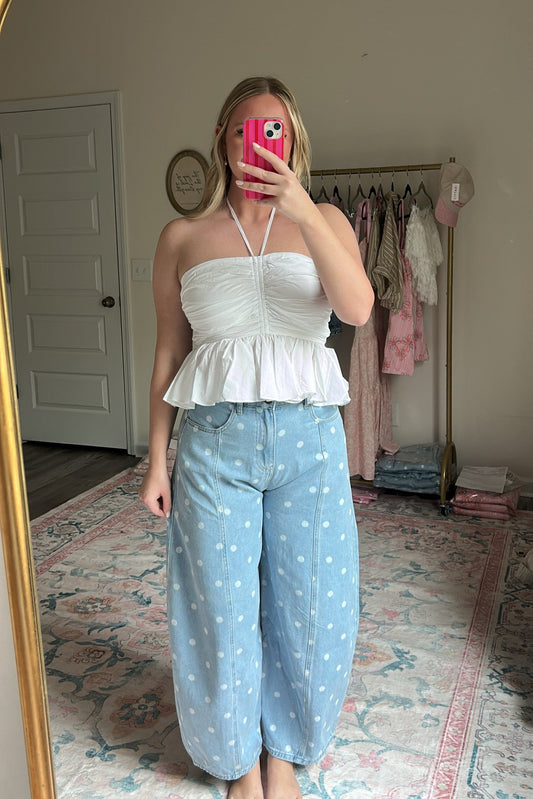 Whitecap Ruffle Halter Top