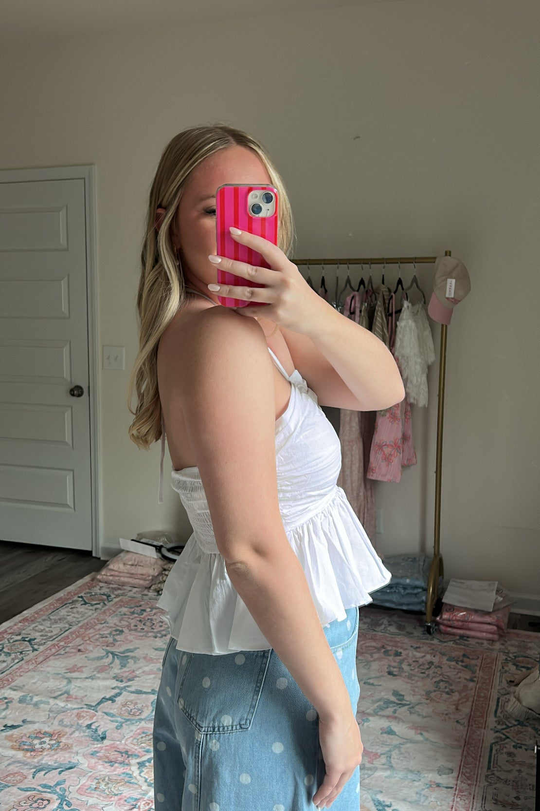 Whitecap Ruffle Halter Top