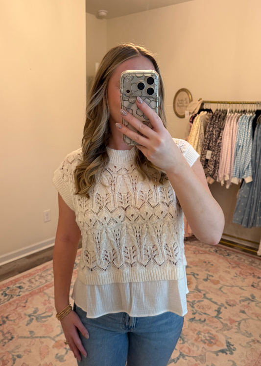 Cozy in Cream Sweater